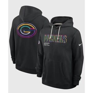 Nike Green Bay Packers Crucial Catch Hoodie Large Black New‎ With Tags